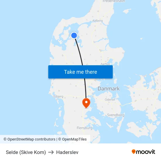 Selde (Skive Kom) to Haderslev map