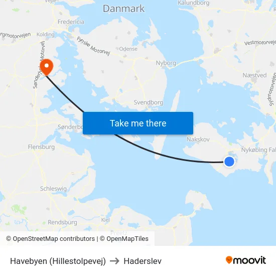 Havebyen (Hillestolpevej) to Haderslev map