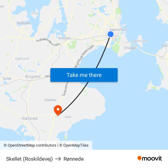 Skellet (Roskildevej) to Rønnede map