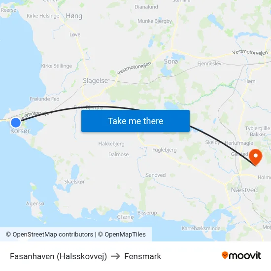 Fasanhaven (Halsskovvej) to Fensmark map