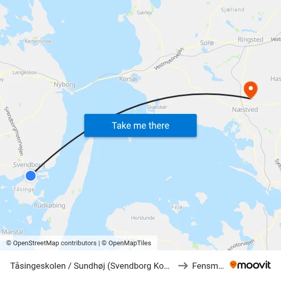 Tåsingeskolen / Sundhøj (Svendborg Kommune) to Fensmark map