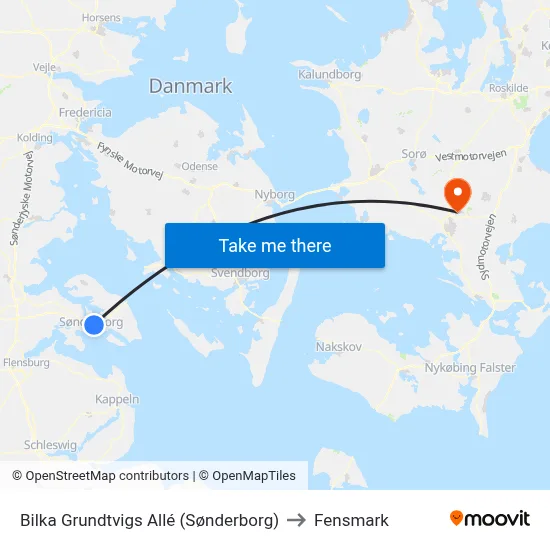 Bilka Grundtvigs Allé (Sønderborg) to Fensmark map