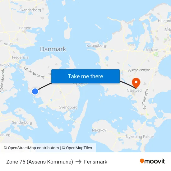 Zone 75 (Assens Kommune) to Fensmark map