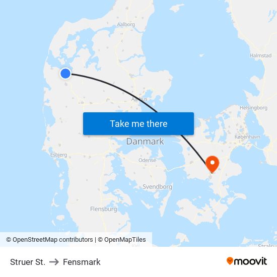 Struer St. to Fensmark map