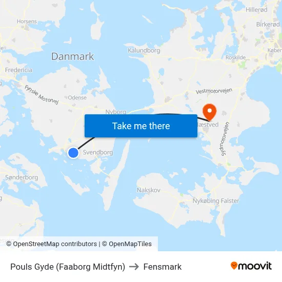 Pouls Gyde (Faaborg Midtfyn) to Fensmark map