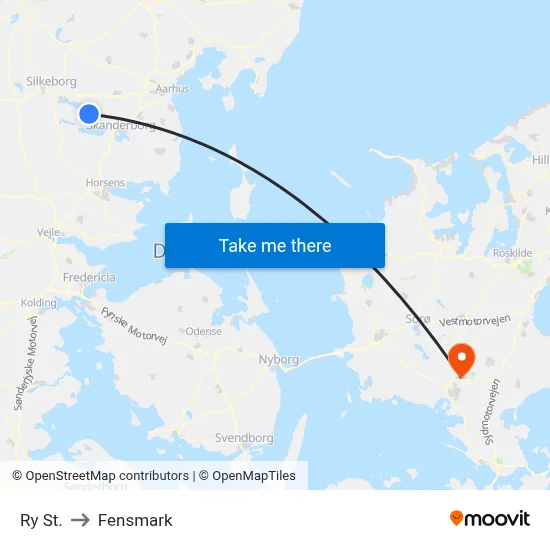 Ry St. to Fensmark map