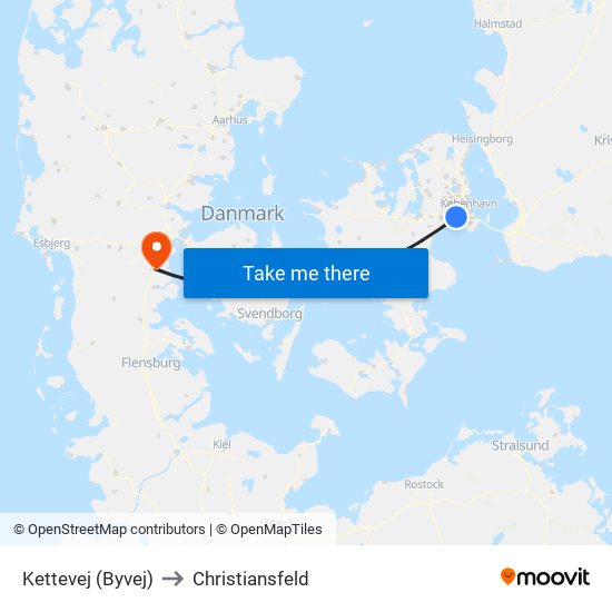 Kettevej (Byvej) to Christiansfeld map
