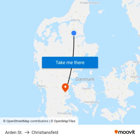 Arden St. to Christiansfeld map