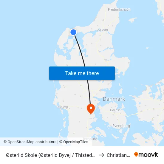Østerild Skole (Østerild Byvej / Thisted Kommune) to Christiansfeld map