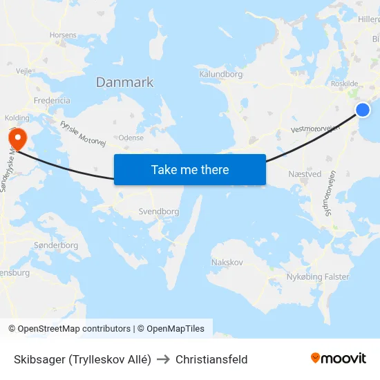 Skibsager (Trylleskov Allé) to Christiansfeld map