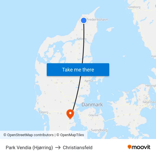 Park Vendia (Hjørring) to Christiansfeld map