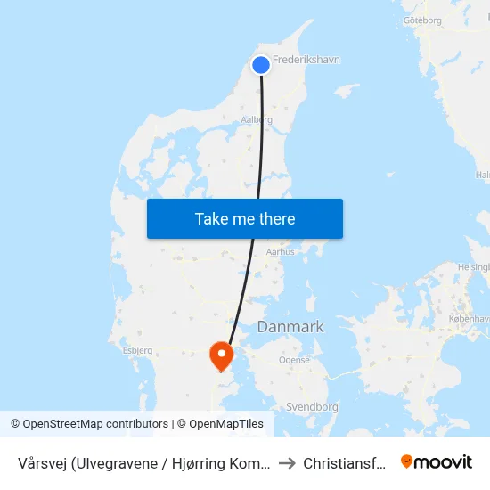 Vårsvej (Ulvegravene / Hjørring Komm) to Christiansfeld map