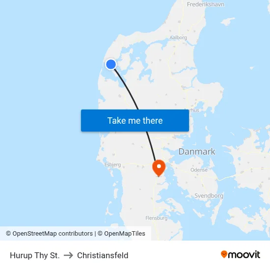 Hurup Thy St. to Christiansfeld map