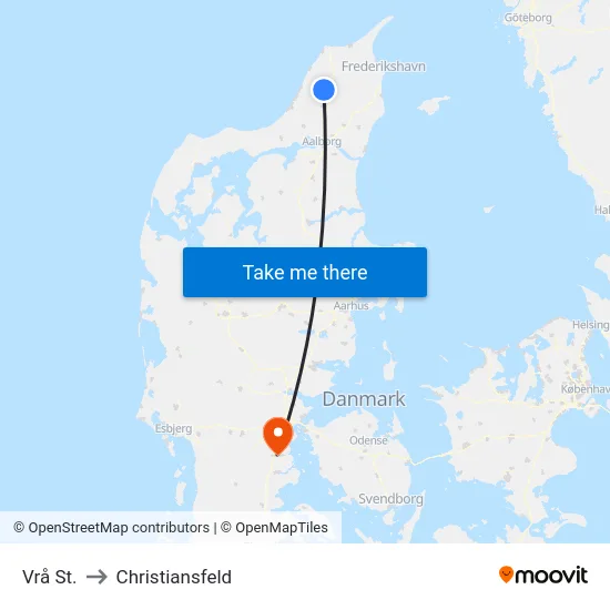 Vrå St. to Christiansfeld map