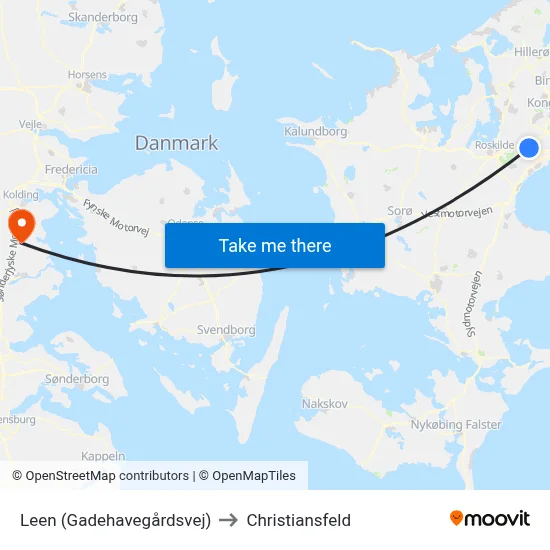 Leen (Gadehavegårdsvej) to Christiansfeld map