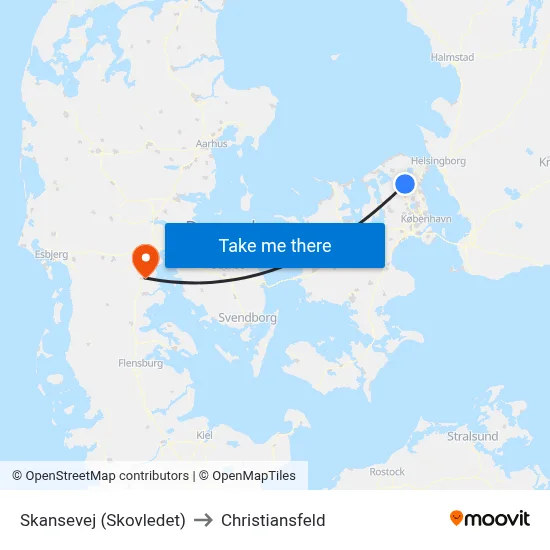 Skansevej (Skovledet) to Christiansfeld map