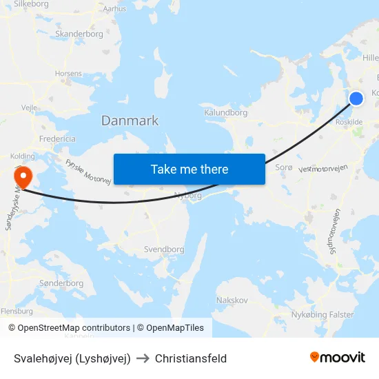 Svalehøjvej (Lyshøjvej) to Christiansfeld map