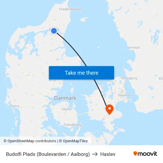 Budolfi Plads (Boulevarden / Aalborg) to Haslev map