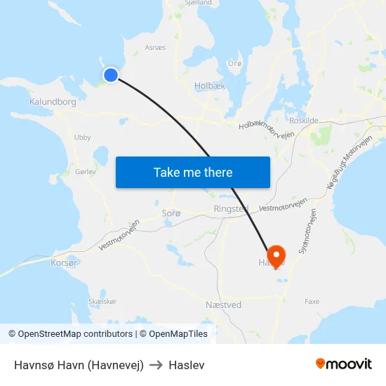 Havnsø Havn (Havnevej) to Haslev map