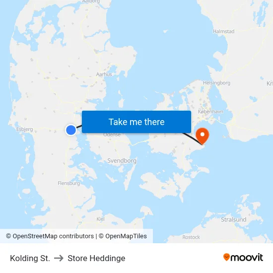 Kolding St. to Store Heddinge map