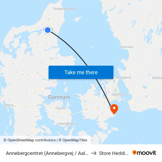 Annebergcentret (Annebergvej / Aalborg) to Store Heddinge map
