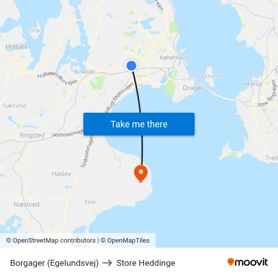 Borgager (Egelundsvej) to Store Heddinge map