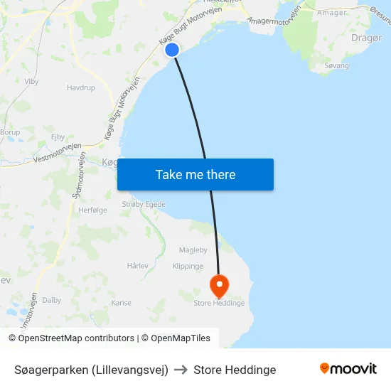 Søagerparken (Lillevangsvej) to Store Heddinge map