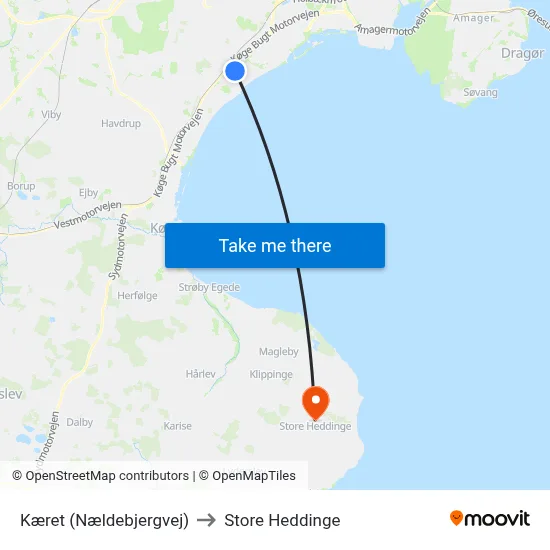 Kæret (Nældebjergvej) to Store Heddinge map