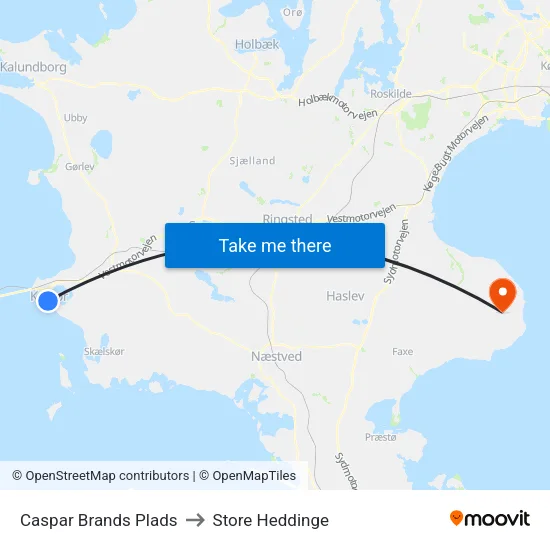 Caspar Brands Plads to Store Heddinge map
