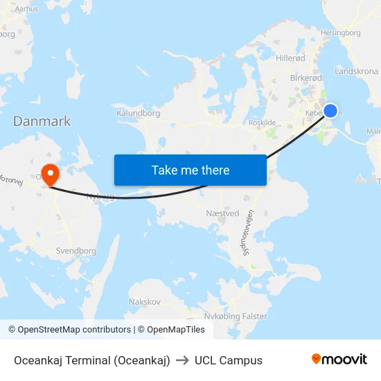 Oceankaj Terminal (Oceankaj) to UCL Campus map