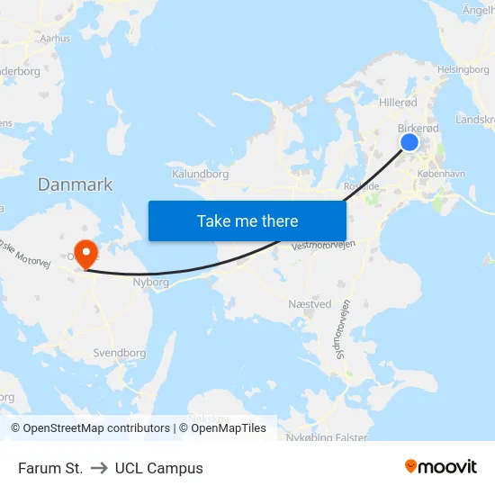 Farum St. to UCL Campus map