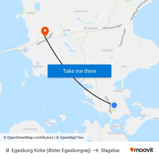 Ø. Egesborg Kirke (Øster Egesborgvej) to Slagelse map