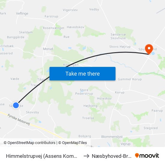 Himmelstrupvej (Assens Kommune) to Næsbyhoved-Broby map