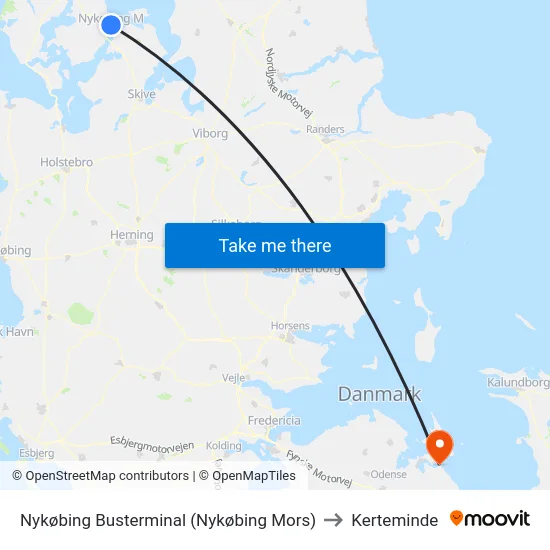 Nykøbing Busterminal (Nykøbing Mors) to Kerteminde map