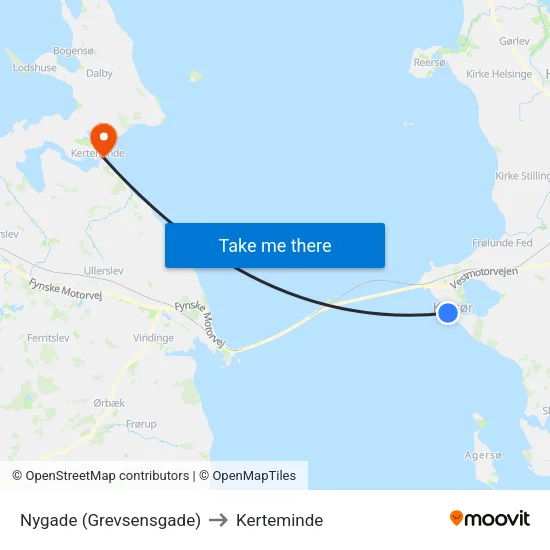 Nygade (Grevsensgade) to Kerteminde map