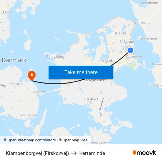 Klampenborgvej (Kanalvej) to Kerteminde map