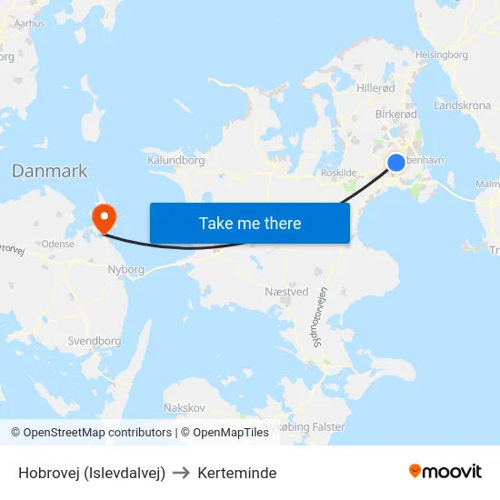 Hobrovej (Islevdalvej) to Kerteminde map