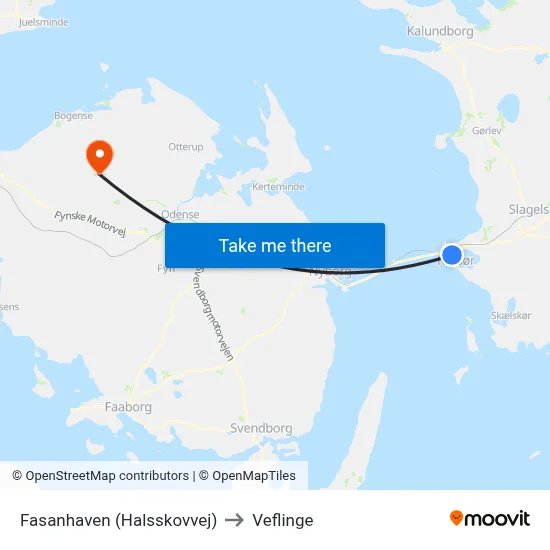 Fasanhaven (Halsskovvej) to Veflinge map