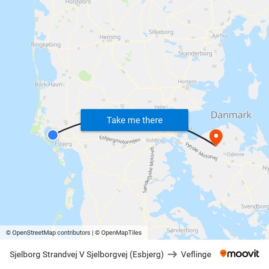 Sjelborg Strandvej V Sjelborgvej (Esbjerg) to Veflinge map