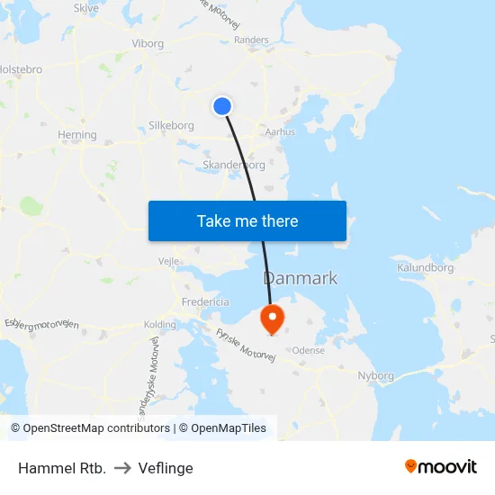 Hammel Rtb. to Veflinge map