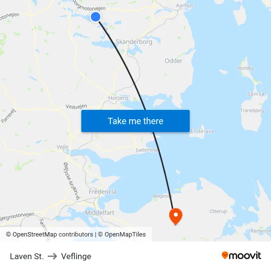 Laven St. to Veflinge map