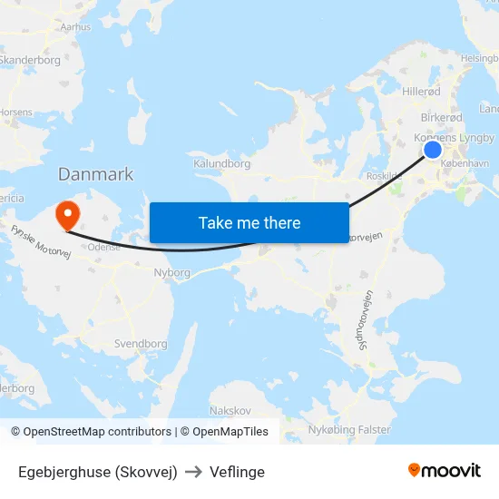 Egebjerghuse (Skovvej) to Veflinge map