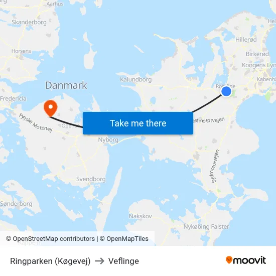 Ringparken (Køgevej) to Veflinge map