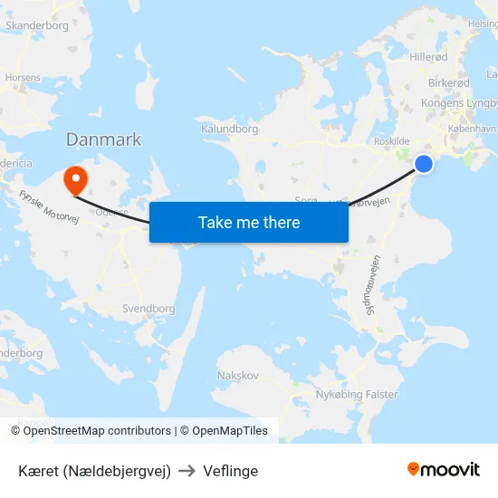 Kæret (Nældebjergvej) to Veflinge map