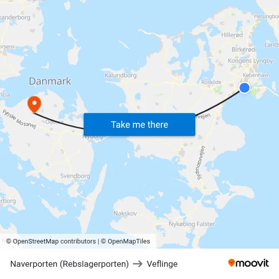 Naverporten (Rebslagerporten) to Veflinge map