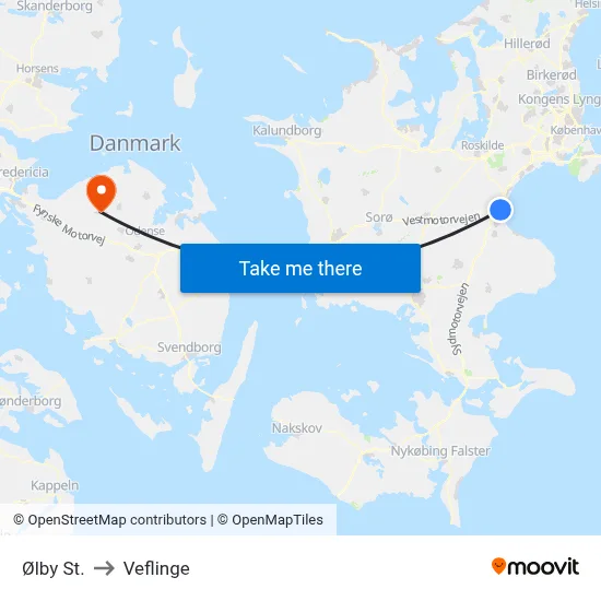 Ølby St. to Veflinge map