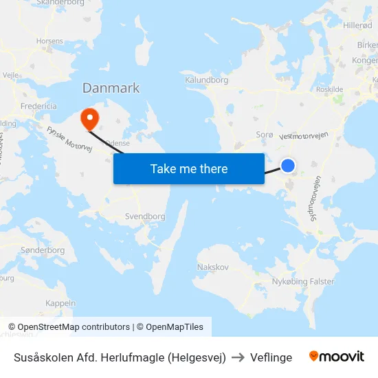 Susåskolen Afd. Herlufmagle (Helgesvej) to Veflinge map