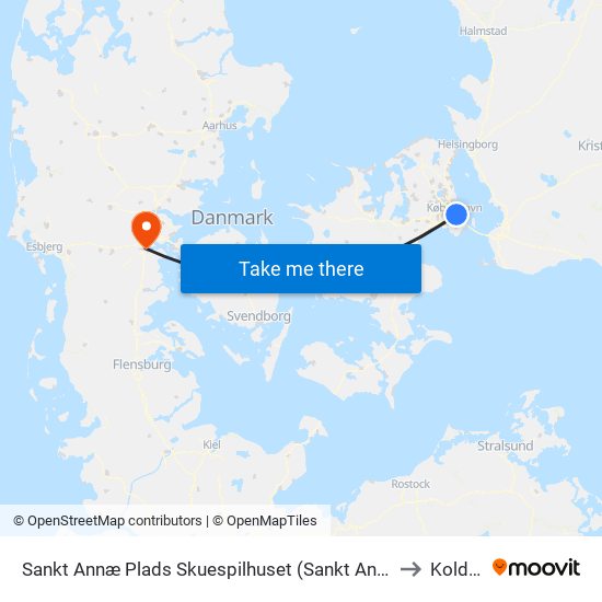 Sankt Annæ Plads Skuespilhuset (Sankt Annæ Plads) to Kolding map
