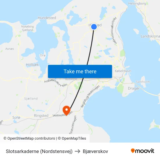 Slotsarkaderne (Nordstensvej) to Bjæverskov map