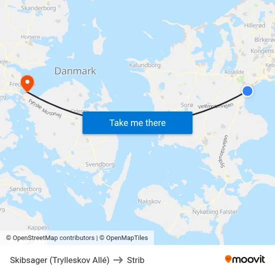 Skibsager (Trylleskov Allé) to Strib map